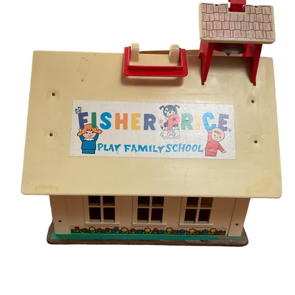 Vintage 1971 Fisher Price Little People Play Family School #923